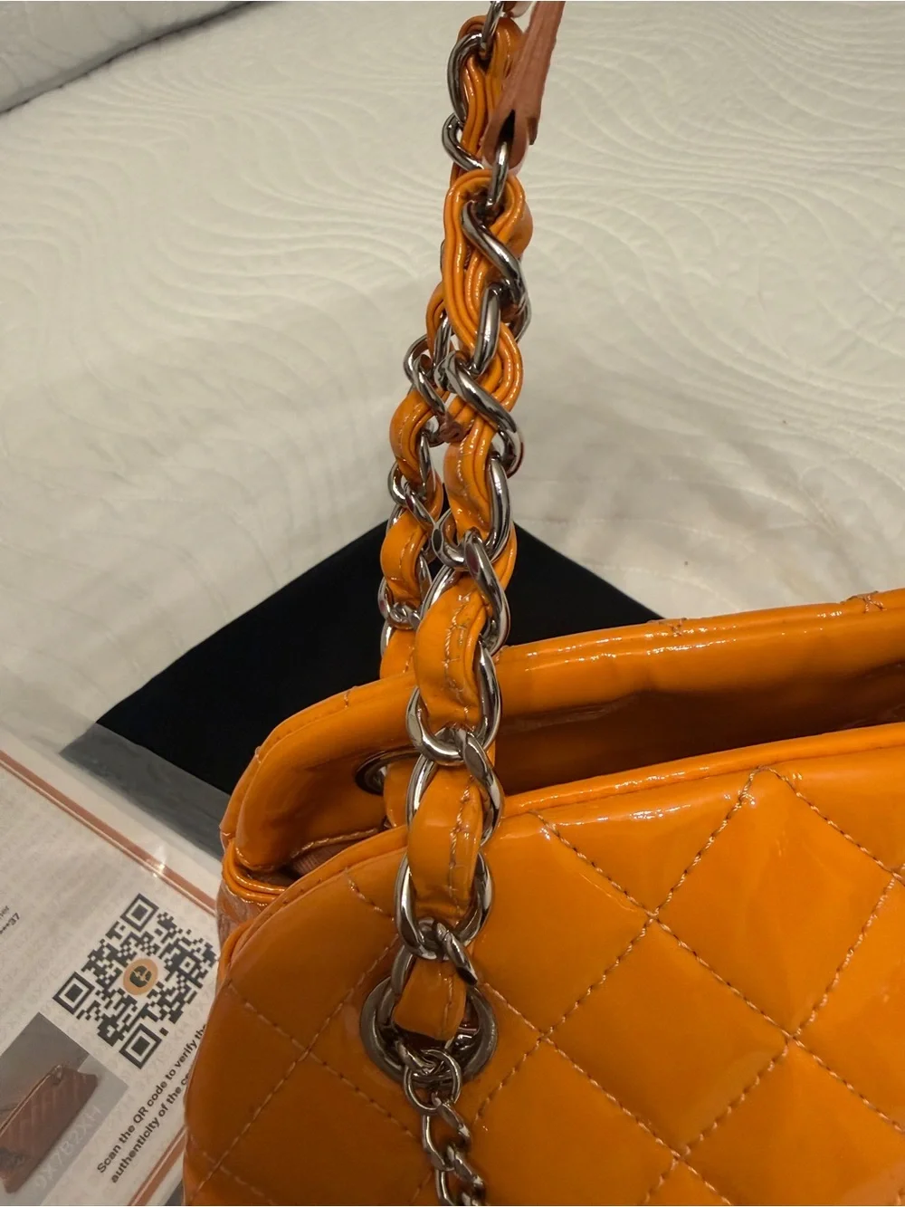 Vintage🧡 Extremely beautiful item✨CHANEL Bowling bag Mademoiselle Matelasse Coco